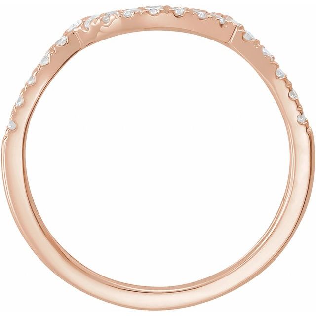 14K Rose 1/5 CTW Natural Diamond Matching Band