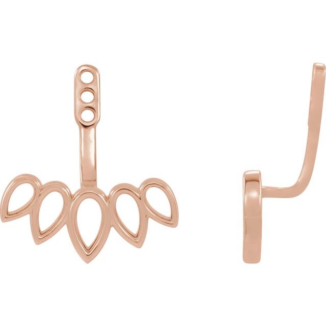 14K Rose Earring Jackets