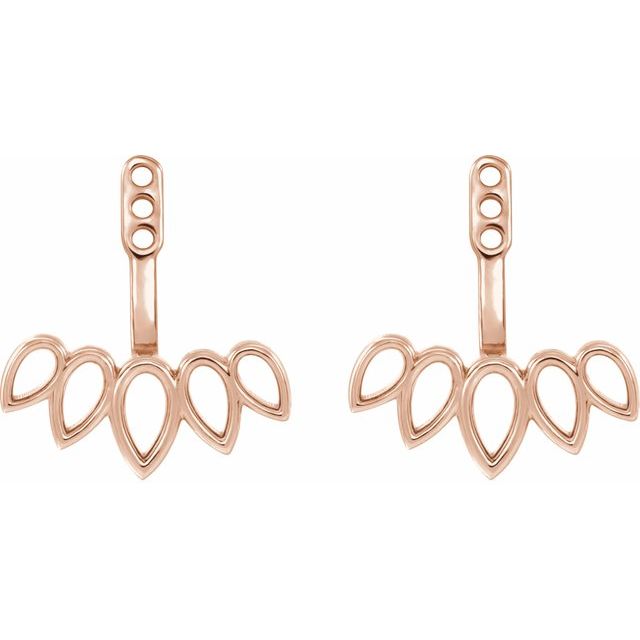 14K Rose Earring Jackets