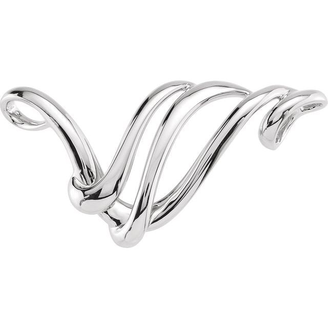 Sterling Silver Freeform Slide Pendant