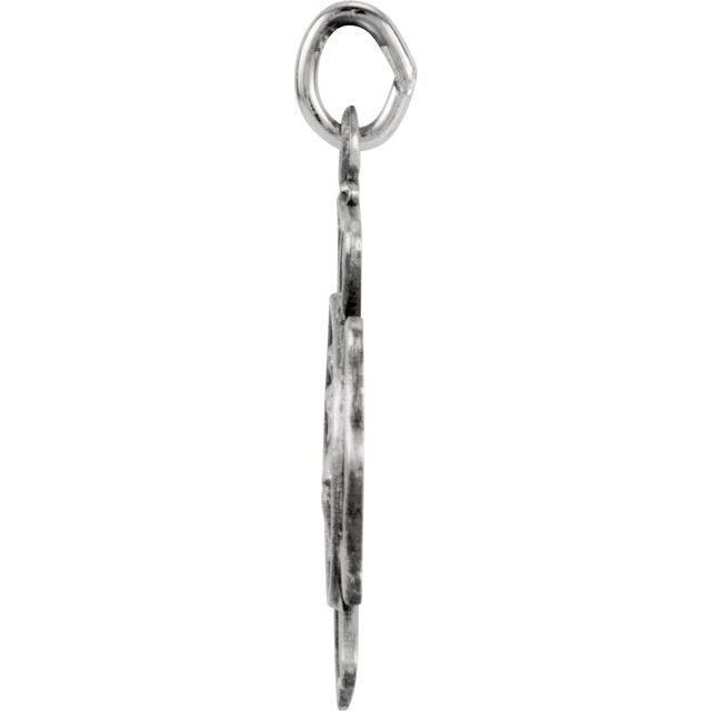 Sterling Silver 17 mm St. Florian Medal Pendant