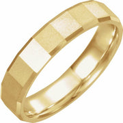 14K Yellow 5 mm Geometric Band  Size 7.5