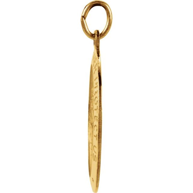 14K Yellow 19x14 mm Oval St. Christopher Medal