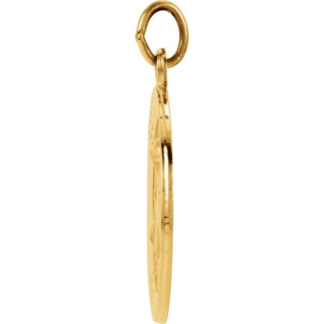 14K Yellow 18 mm St. Anthony Medal