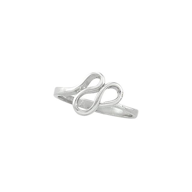 14K White Freeform Ring