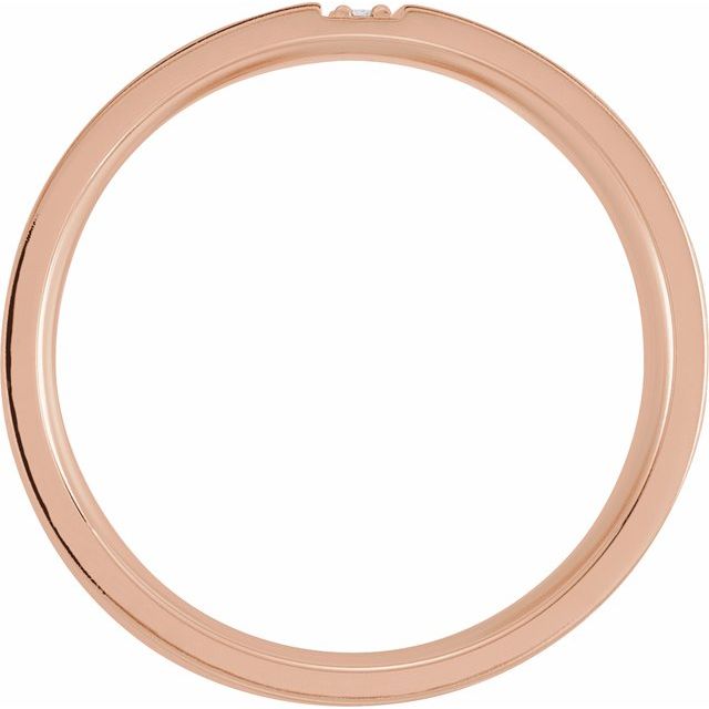 14K Rose 1/10 CTW Natural Diamond Band Size 11