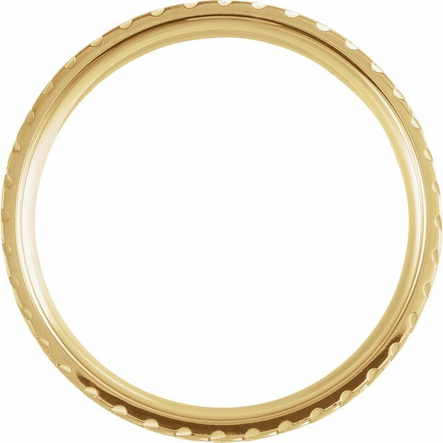 14K Yellow 6 mm Tread Pattern Band Size 10