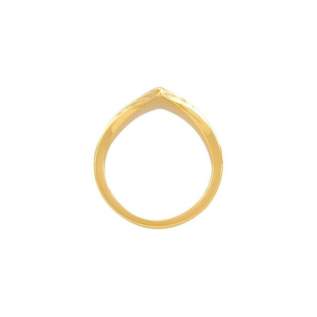 14K Yellow V Ring