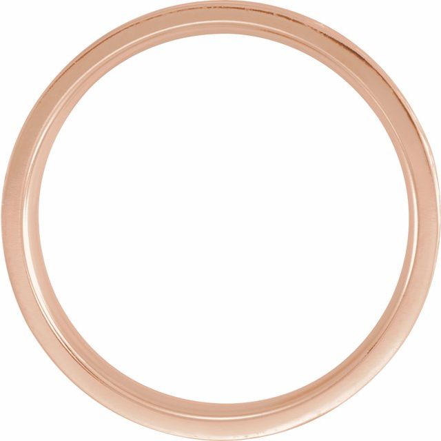 14K Rose 6 mm Tree Bark Pattern Band Size 10