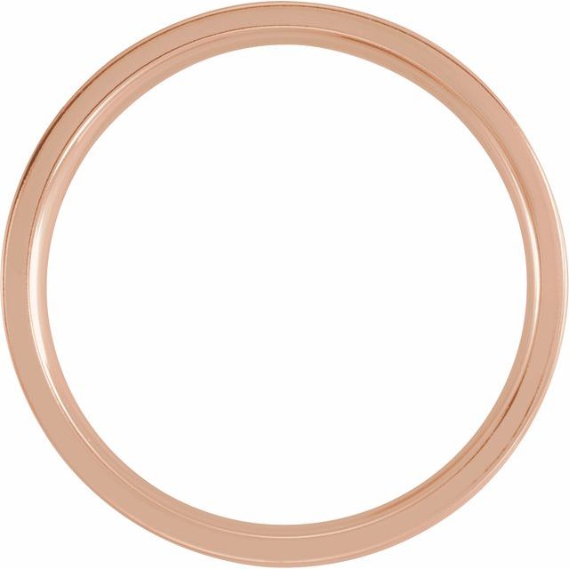14K Rose 6 mm Ridged Band Size 10