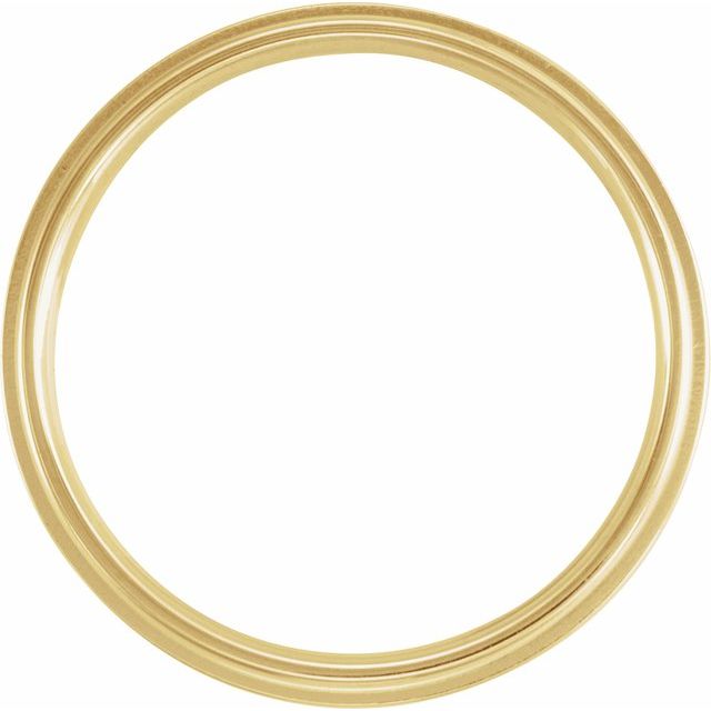 14K Yellow 4 mm Flat Edge Band Size 9.5