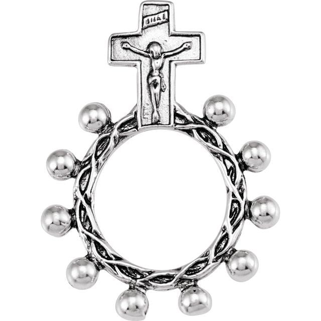 Sterling Silver Rosary Ring