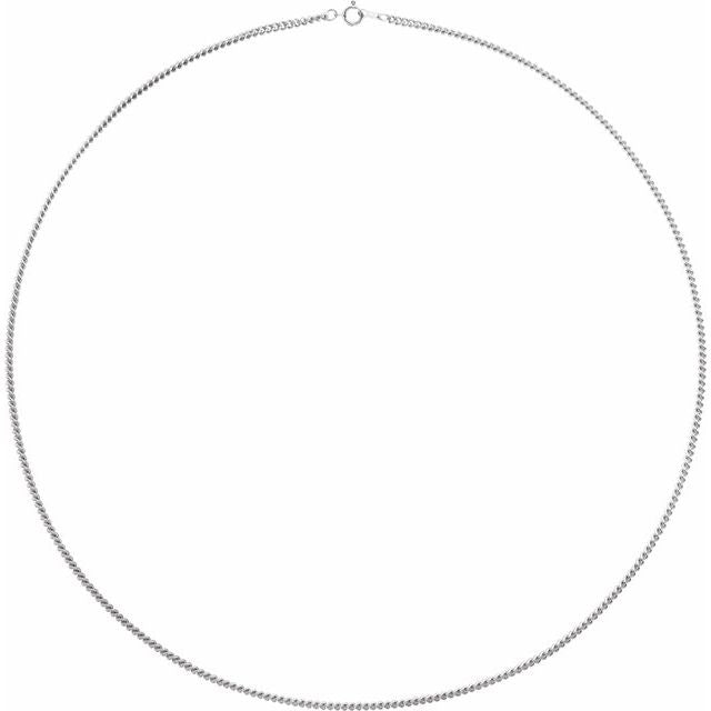 Sterling Silver 2.25 mm Curb 18' Chain