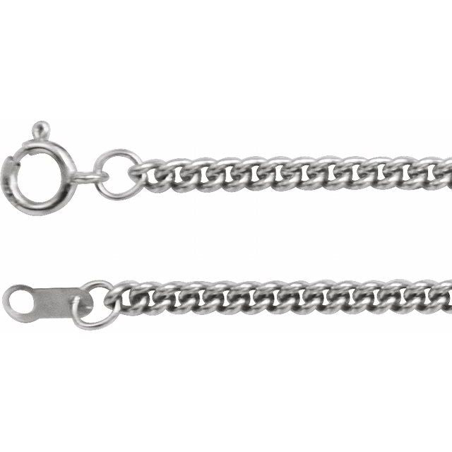 Sterling Silver 2.25 mm Curb 20' Chain