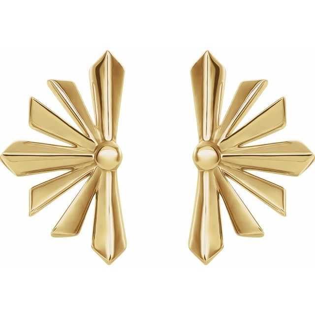 14K Yellow Pair Star Earring