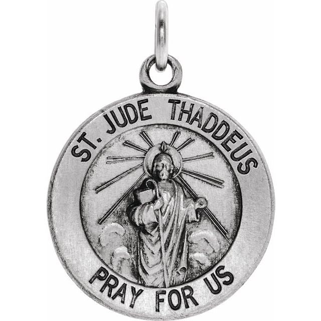 Sterling Silver 15 mm St. Jude Thaddeus Medal