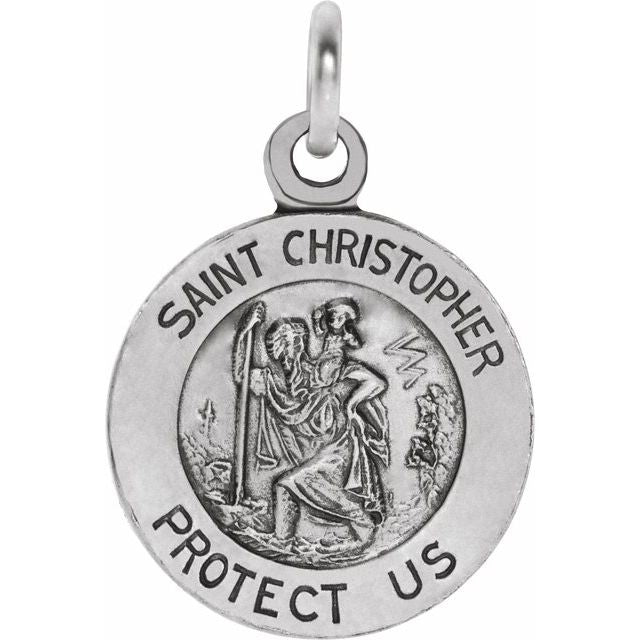 Sterling Silver 8 mm St. Christopher Medal