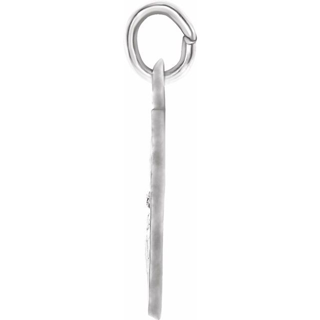 Sterling Silver 12 mm Guardian Angel Medal