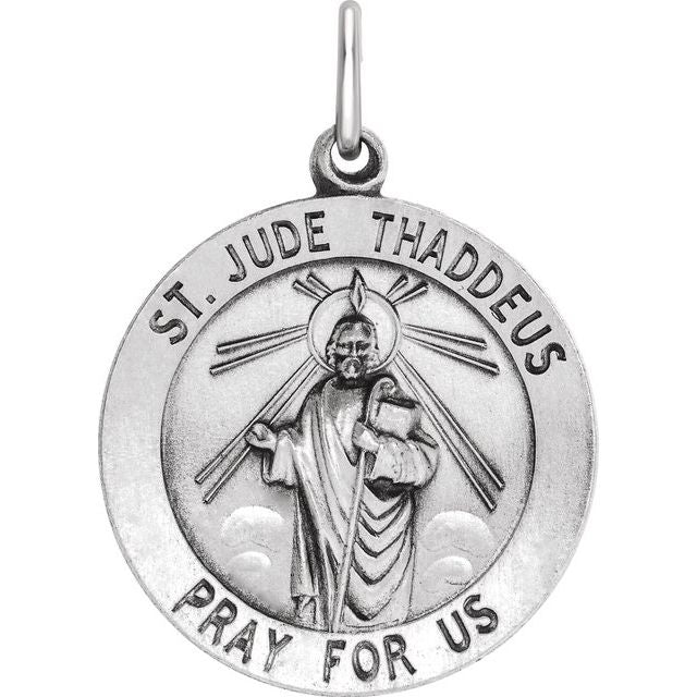 Sterling Silver 22 mm St. Jude Thaddeus Medal