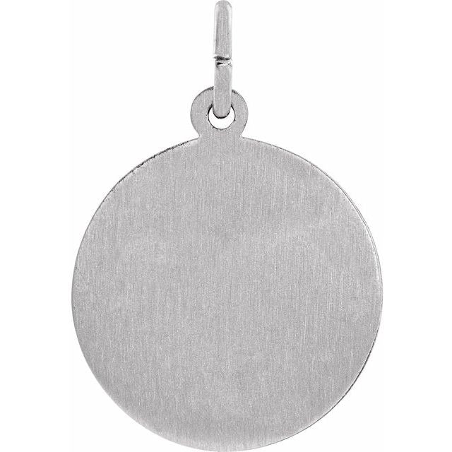Sterling Silver 18 mm Round St. George Medal