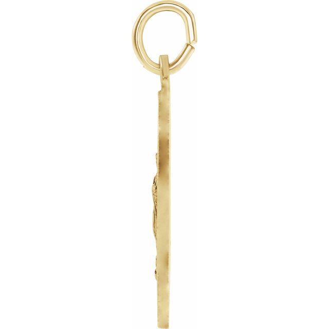 14K Yellow 15 mm Round Our Lady of Guadalupe Medal