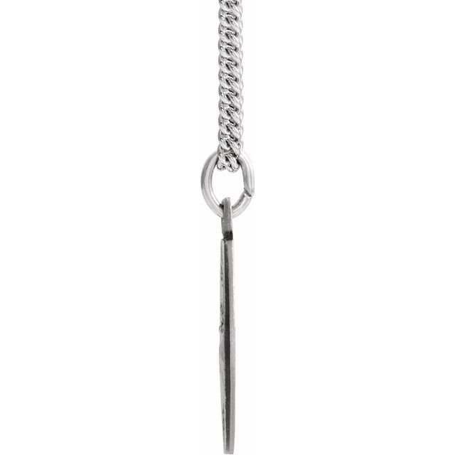 Sterling Silver 15 mm St. Anthony Medal 18' Necklace