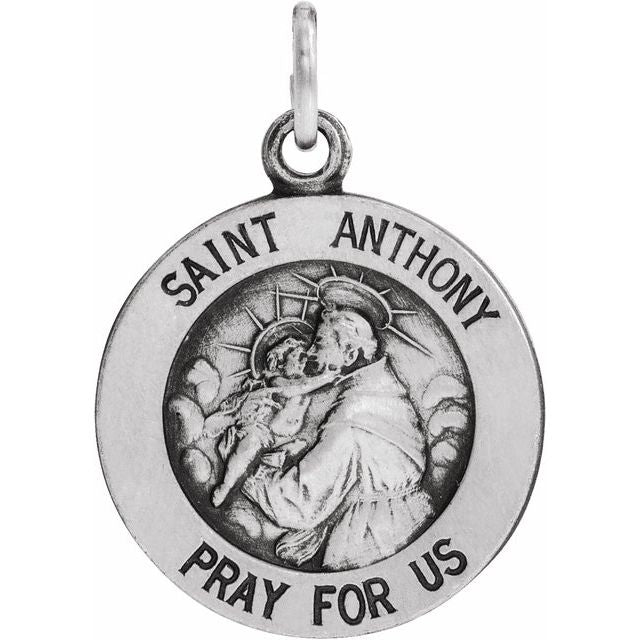Sterling Silver 25 mm St. Anthony Medal