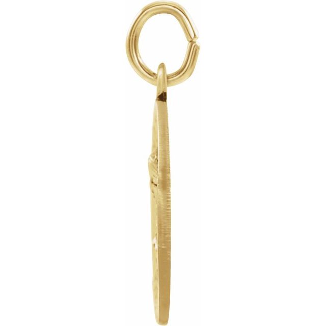 14K Yellow 15 mm Sacred Heart of Mary Medal