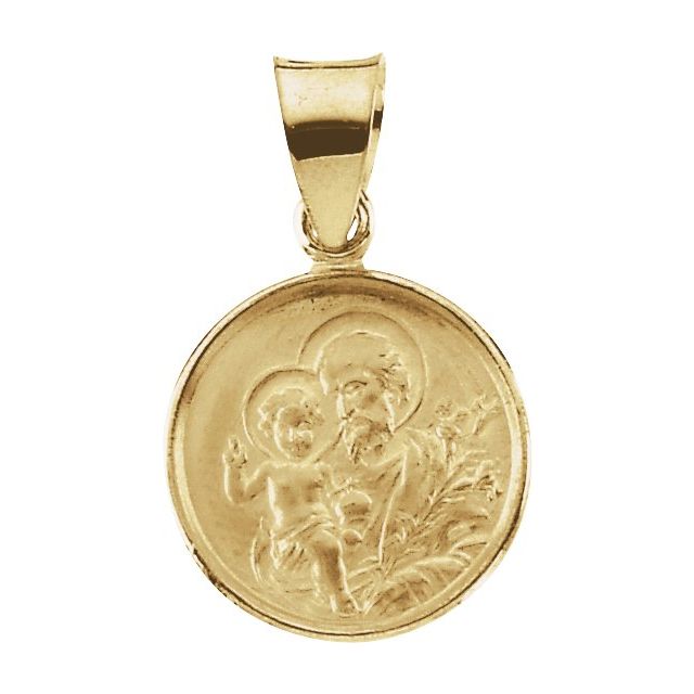 18K Yellow 12 mm St. Joseph Medal
