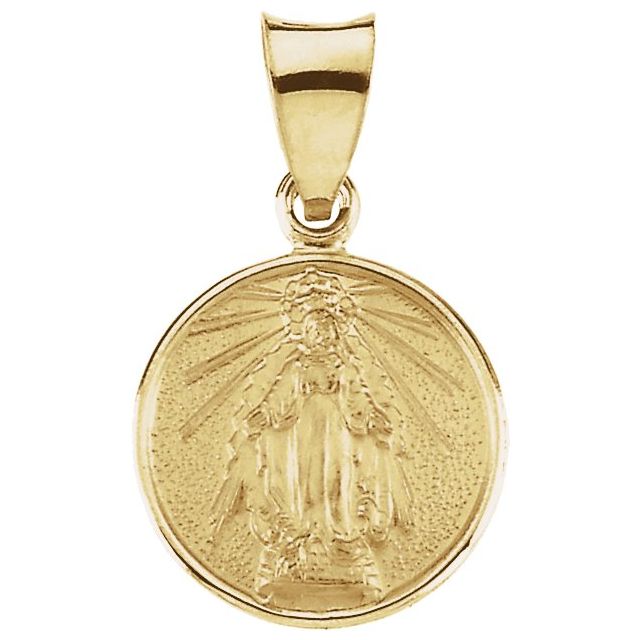 18K Yellow 13 mm Miraculous Medal