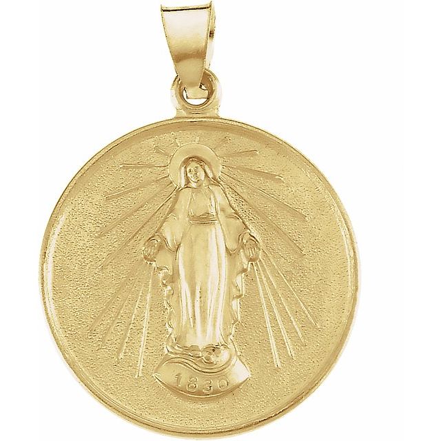 18K Yellow 25 mm Miraculous Medal