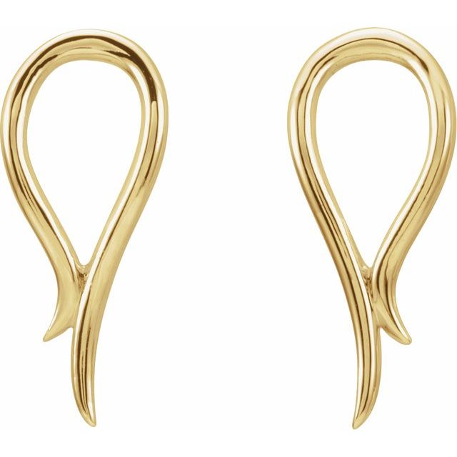 14K Yellow Freeform Earrings