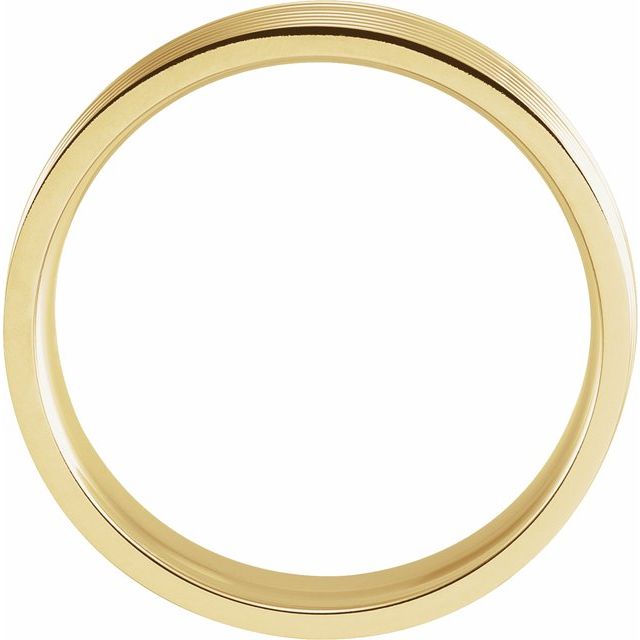 14K Yellow 5 mm Grooved Band Size 9