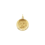 14K Yellow 15 mm Round St. Mark Medal
