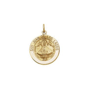 14K Yellow 15 mm Round San Juan de Los Lagos Medal