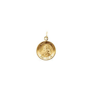 14K Yellow 12 mm Round St. Lucy Medal