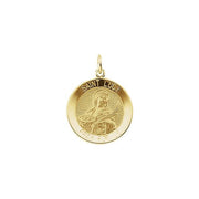 14K Yellow 14.5 mm Round St. Lucy Medal