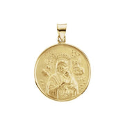 18K Yellow 25 mm Our Lady of Perpetual Help Medal