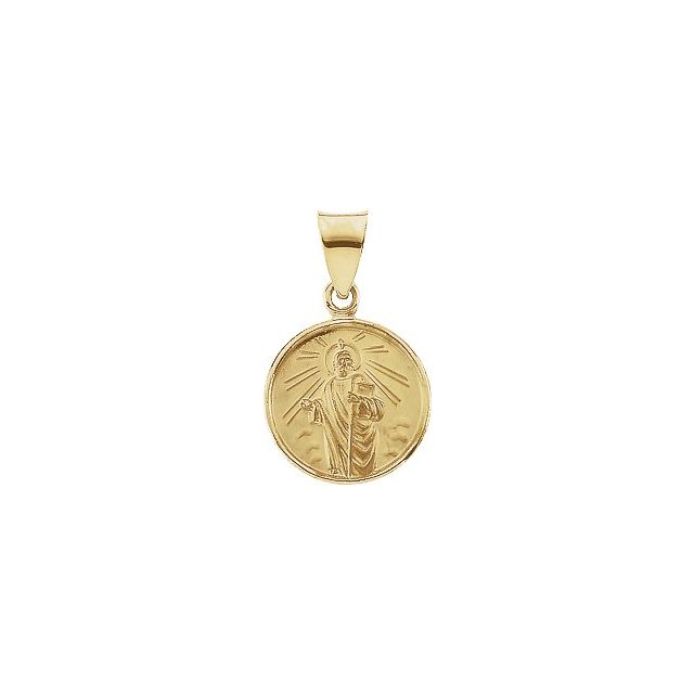 18K Yellow 12 mm St. Jude Medal