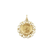 14K Yellow 18 mm Round St. Gerard Medal