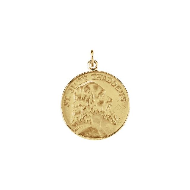 14K Yellow 18 mm St. Jude Thaddeus Medal