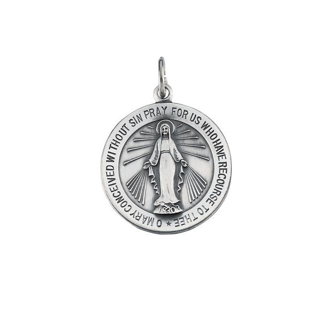 Sterling Silver 22 mm Miraculous Medal