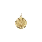 14K Yellow 15 mm Round Our Lady of Guadalupe Medal