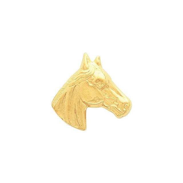 14k Yellow Horse Head Pendant