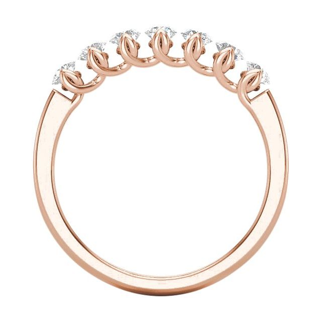 14K Rose 1/2 CTW Natural Diamond Anniversary Band