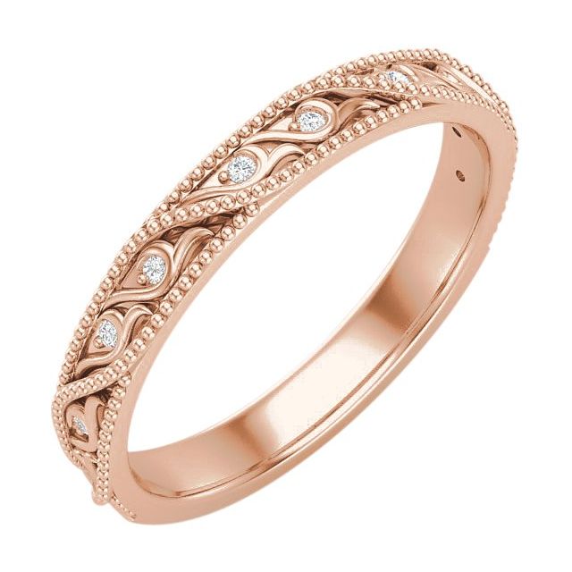 14K Rose .05 CTW Natural Diamond Anniversary Band