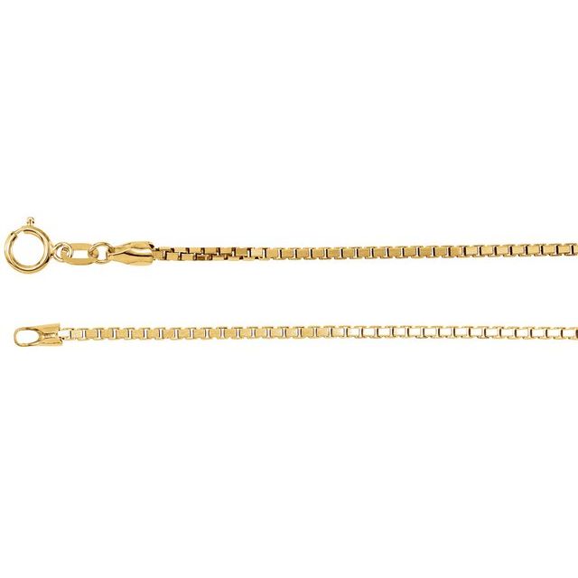 14K Yellow 1.75 mm Diamond-Cut Box 7' Chain