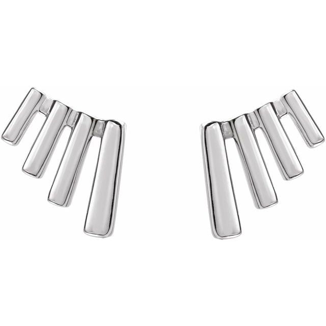 Sterling Silver Fan Ear Climbers