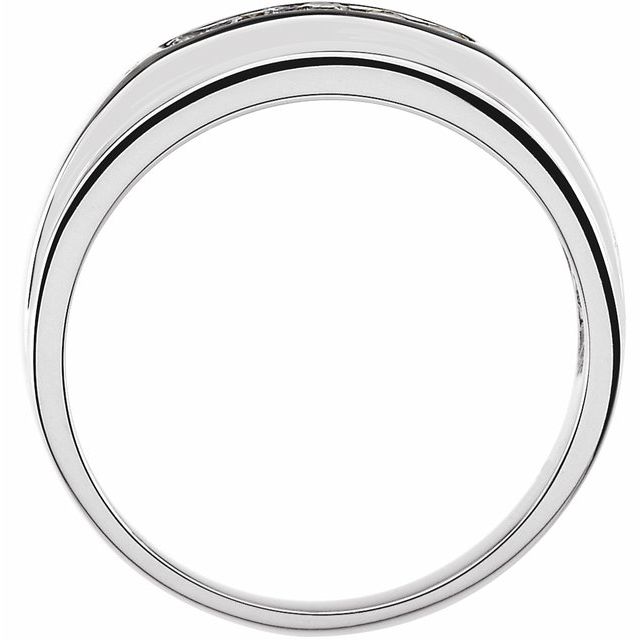 14K White 1/3 CTW Natural Diamond Channel-Set Band