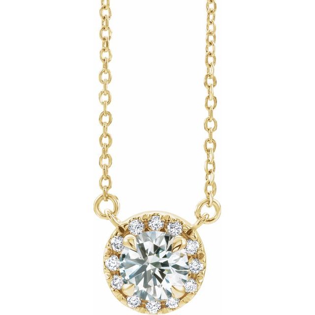 14K Yellow 1/3 CTW Lab-Grown Diamond French-Set 16-18' Necklace